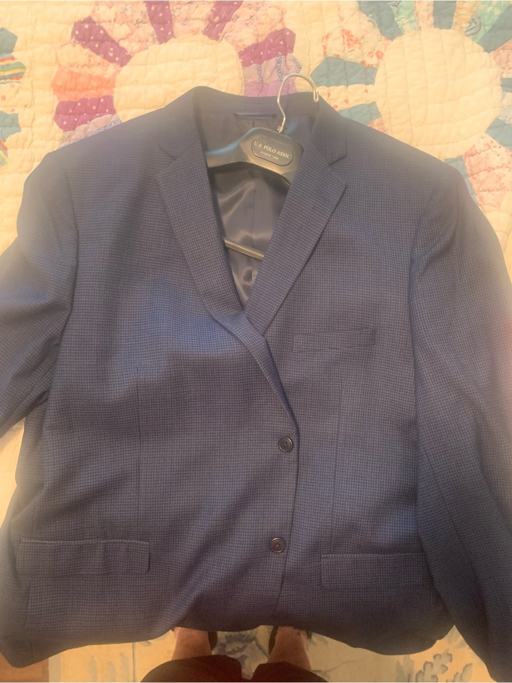 U.S. Polo Assn. Men's Navy Blue and Black  Sport Coat Blazer